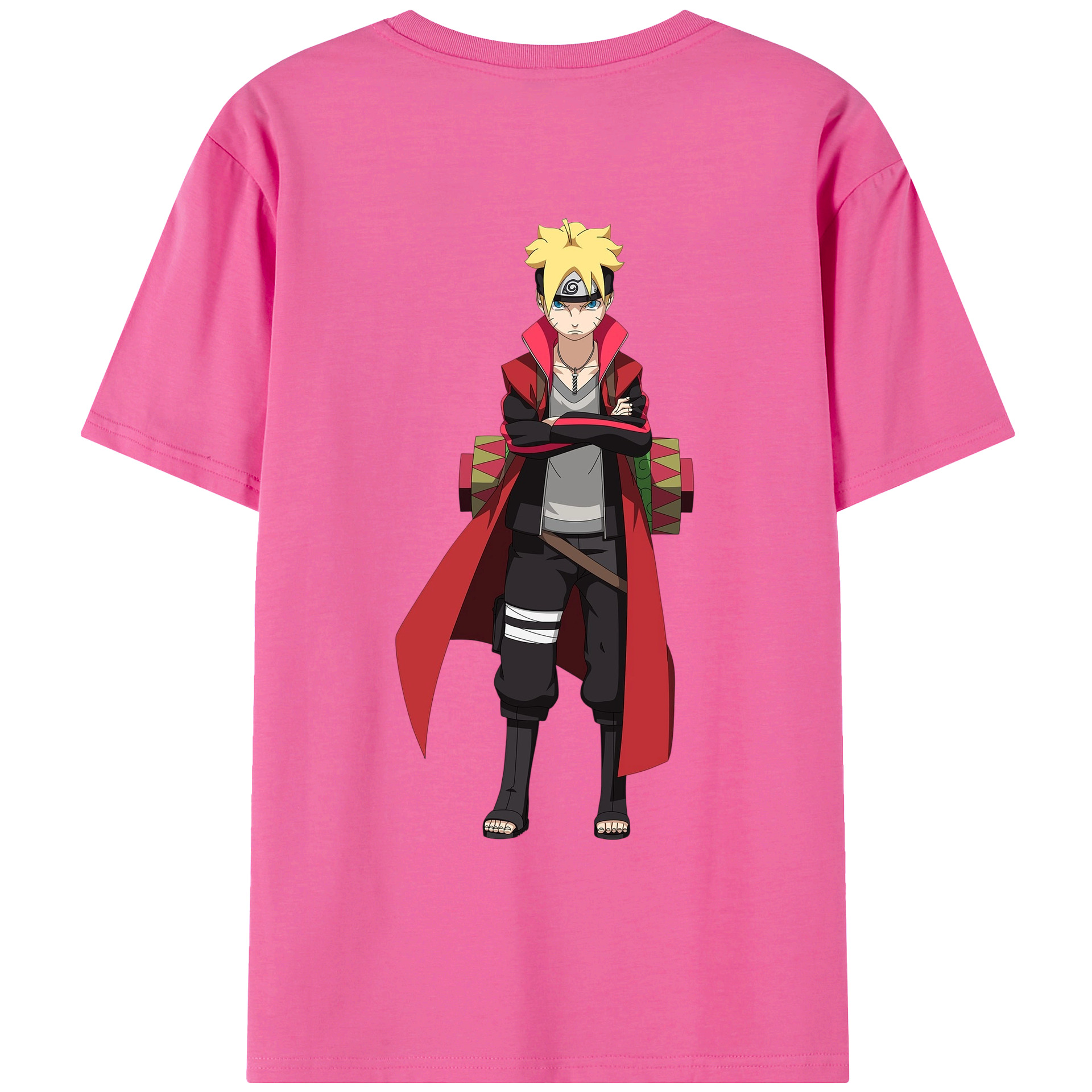 （画像用） NARUTO -ナルト- うずまき ボルト Uzumaki Boruto レディース半袖Tシャツ(バックプリント)